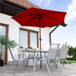 SPRINGOS SUNNY GU0032 Zahradní slunečník 250 cm, červený – Hledejceny.cz