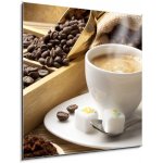 Skleněný obraz 1D - 50 x 50 cm - Coffee in the world Káva na světě – Hledejceny.cz