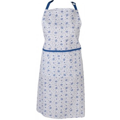 Clayre & Eef Bavlněná zástěra s modrými růžičkami Blue Rose Blooming – Hledejceny.cz