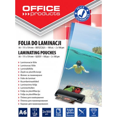 Office produkt Laminovací fólie A6 100micronů 111x154mm – Zbozi.Blesk.cz
