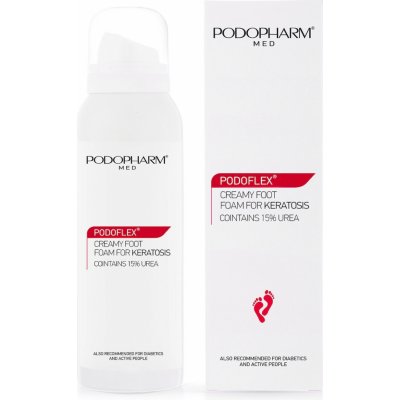 PODOFLEX krémová pěna na zrohovatělou pokožku nohou s 15% UREY -125 ml – Zboží Mobilmania