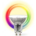 Chytrá žárovka Nedis SmartLife bodová, Wi-Fi, GU10, 345 lm, 4.9 W, RGB / Teplá - studená bílá (WIFILRC10GU10) – Zboží Živě