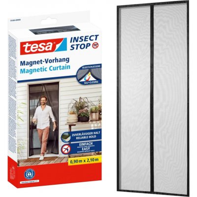 TESA Síť do dveří magnetická, 0,9 x 2,1 m, antracit – Zbozi.Blesk.cz