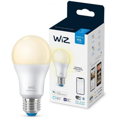 Philips WiZ Chytrá LED žárovka E27 A60 8W 60W 2700-6500K WiFi stmívatelná – Zboží Mobilmania