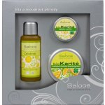 Saloos Citrus Celulinie masážní olej 50 ml + Bio Karité Limeta-lemongrass balzám 50 ml + Bio Karité Vanilla balzám 19 ml dárková sada – Zbozi.Blesk.cz