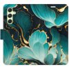 Pouzdro a kryt na mobilní telefon Pouzdro iSaprio Flip s kapsičkami na karty - Blue Flowers 02 Samsung Galaxy A54 5G