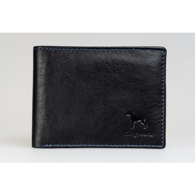 Pánská kožená peněženka JBNC 35 ČERNÁ / modré šití – Zboží Mobilmania