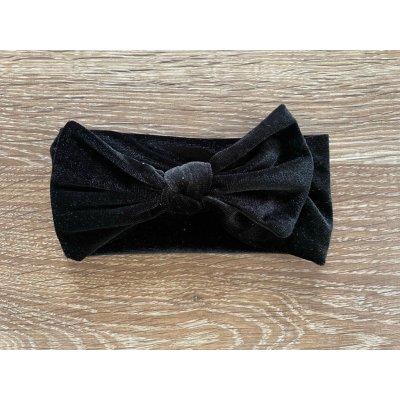 Nina Baby Velurová čelenka s mašlí černá – Sleviste.cz