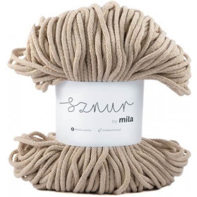 Bavlněná šňůra MILA 5mm - Béžová světlá/P09 – Zboží Dáma