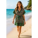 Kaftan krátký Květiny zelené č.79 – Zboží Dáma