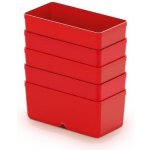 Kistenberg UNITE BOX Sada 5 plastových boxů 11 x 5,5 x 13,2 cm červená KBS115-3020 – Zboží Dáma