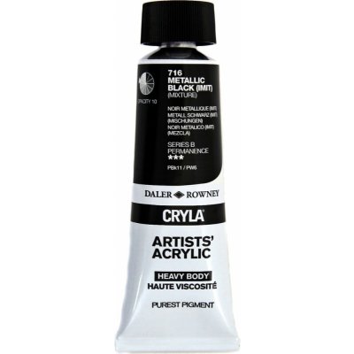 Daler Rowney Cryla Artists akrylová barva metal black 75 ml – Hledejceny.cz
