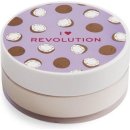 make-up Revolution London I Heart Revolution Loose Baking Powder jemný pudr pro zmatnění a fixaci make-up Coconut 22 g