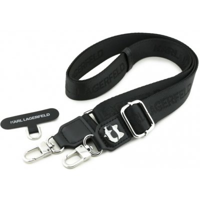 Karl Lagerfeld Universal Crossbody popruh Choupette Patch - černá – Zbozi.Blesk.cz