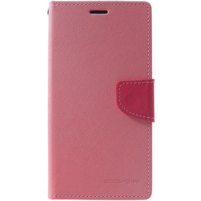Pouzdro Mercury Fancy Diary Apple iPhone Xs Max - stojánek a prostor doklady - světle růžové