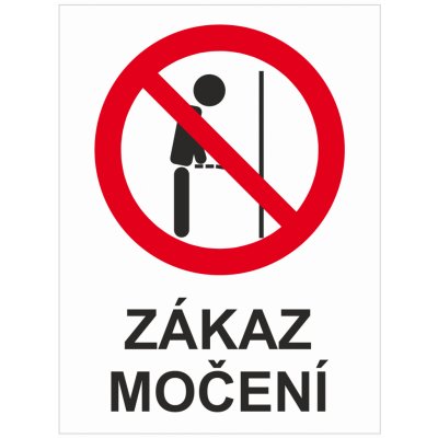 Zákaz močení UV tisk plast 3mm 200x150 mm – Zboží Dáma