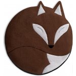 Leschi Hřející polštářek liška Luca 25x25cm hnědá/černá – Zboží Mobilmania