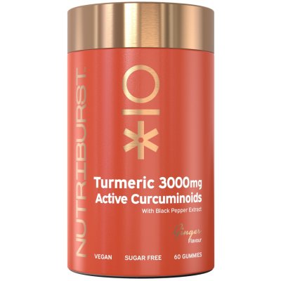 Nutriburst Advanced Turmeric 3000 mg žvýkací měkké tobolky pro podporu normálního stavu kloubů příchuť Ginger 60 ks – Hledejceny.cz