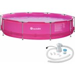 Tectake 402896 s ocelovou konstrukcí a filtračním čerpadlem 360 x 76 cm fuchsiová – Zboží Dáma