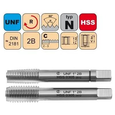 Závitník sadový UNF 5/16"-24 I+III SADA 2B HSS DIN 2181 - 0305 – Hledejceny.cz
