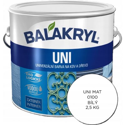 Balakryl Uni mat 2,5 kg bílá – Hledejceny.cz