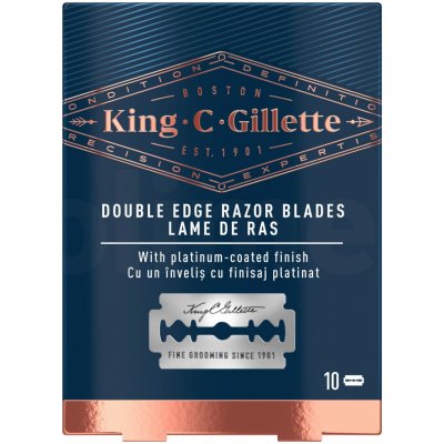 Gillette King C. Double Edge žiletky 10 ks – Zboží Mobilmania