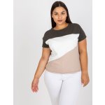 POHODLNÉ TRIKO COLOURBLOCK RV-TS-7875.77P KHAKI/BÉŽOVÁ/BÍLÁ – Sleviste.cz