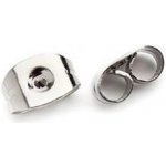 Šperky4U Náušnicový puzetový uzávěr ocelový 4,5 x 6 mm - 1 kus - OK1016 – Hledejceny.cz