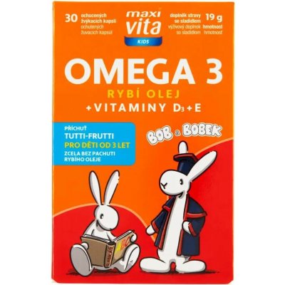 Maxi Vita Kids Omega 3 + vitaminy D, E 30 tablet – Hledejceny.cz