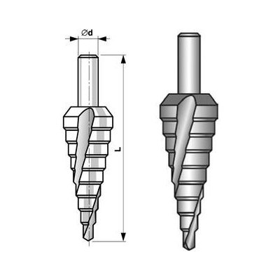 Bučovice Tools Stupňovitý vrták 4/20 (č. 1) HSSE 4,6,8,10,12,14,16,18,20mm - BU698-010 – Zboží Mobilmania