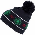 K-UP čepice s bambulí a vločkami Flakes noční námořnická modrá – Zboží Mobilmania