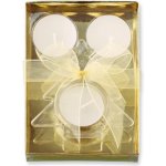 Zlatá vánoční sada svícen ve tvaru stromku+3 svíčky v dárkovém balení – Sleviste.cz