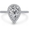 Prsteny Royal Fashion stříbrný rhodiovaný prsten Třpytivá kapka HA JZ1477 SILVER