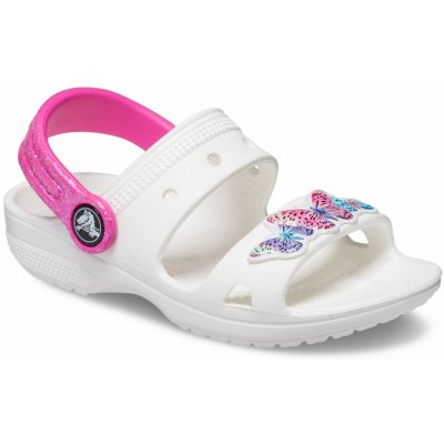 Crocs Classic Embellished Sandal T 207803-100 bílý