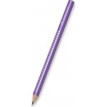 Grafitová tužka Faber-Castell Jumbo Sparkle - perleťové odstíny fialová – Zboží Živě