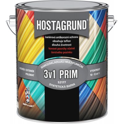 Barvy a laky Hostivař Prim 3v1 S2177 0100 bílá 0,6L – HobbyKompas.cz