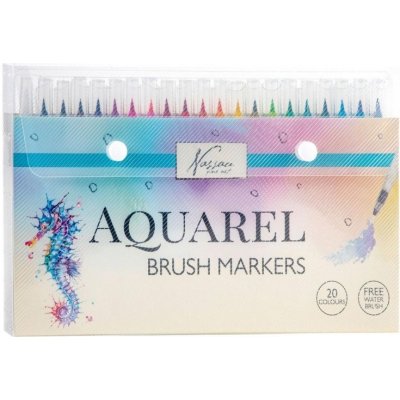 Akvarelové markery v obalu 20 ks a štětec – Hledejceny.cz