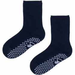Emel Dětské bavlněné protiskluzové ponožky SBA Tmavě modrá