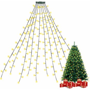 Jopassy LED pohádkové světla vánoční stromek vánoční stromek světla 280 LED 2,8 m venkovní pohádkové světla strom plášť teplá bílá