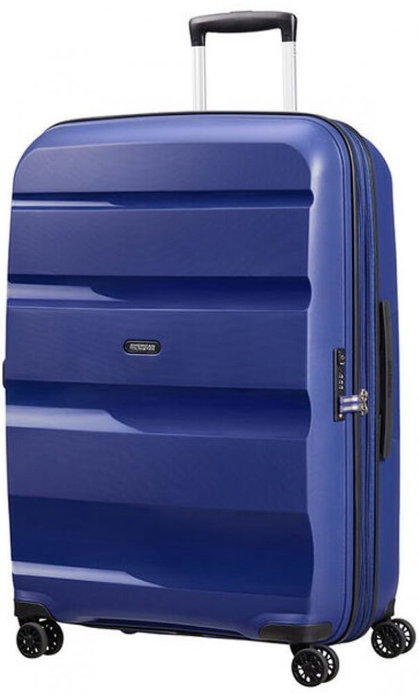 American Tourister Skořepinový kufr Bon Air DLX L EXP tmavě modrá 104/117l  | Srovnanicen.cz