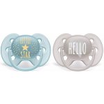 Avent silikon šidítko Philips Ultrasoft modrá/šedá 2 ks – Zboží Dáma