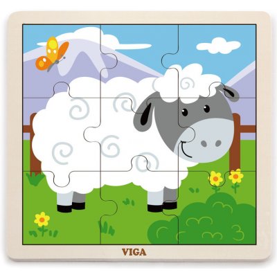 Viga puzzle ovečka 9 ks