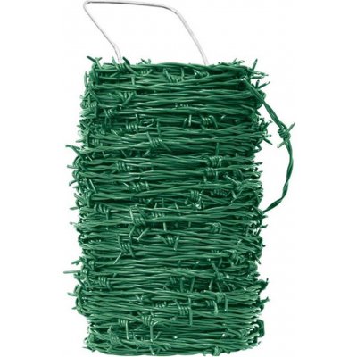 Drát ostnatý poplastovaný, ZN+PVC RAL6005, zelený – Zboží Mobilmania