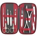 Globos Dámská kožená manikúra s nůžkami Solingen 1175-89 červená – Zboží Dáma