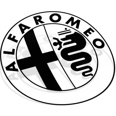 E-cut.cz Samolepka Alfa Romeo logo - 10x10 cm – Hledejceny.cz