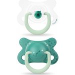 Suavinex šidítko den & noc fyziologické silikon medvěd zelená 2 ks – Zboží Dáma