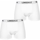 Lonsdale boxers Mens White 2 Pack