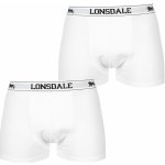 Lonsdale boxers Mens White 2 Pack – Sleviste.cz