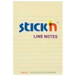 STICK N Samolepicí bloček, pastelově žlutá, linkovaný, 152 x 101 mm, 100 listů, STICK N 21056 ,balení 100 ks – Hledejceny.cz