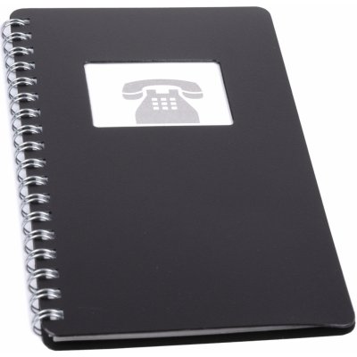 BOBO Kroužkový telefonní zápisník 100x160mm BV černý